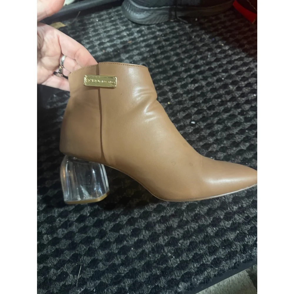 Women's BCBG Generation Tan Ankle Boots with Clear Heel!!! Accepting offers